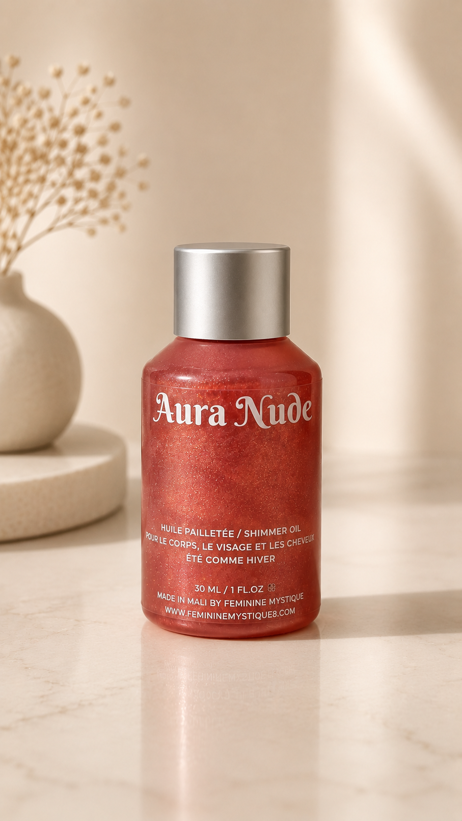 Huile pailletée Aura Nude